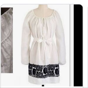 J Crew Embroidered Linen Tunic